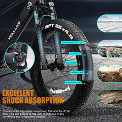 Wallke F2 Electric Bike with 26*4.0 Inch CST Fat Tire Wallke F2 Electric Bike with 26*4.0 Inch CST Fat Tire