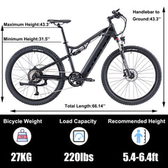 Paselec GS9 500W 27.5"*2.4 eMTB (Used Bike)