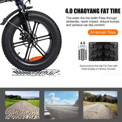 Paselec PX6 750W 20*4.0 Fat Tire Folding Ebike