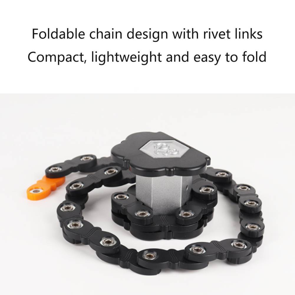 Ebike Folding Lock Foldable Bike Chain Composite Steel Lock Bracket