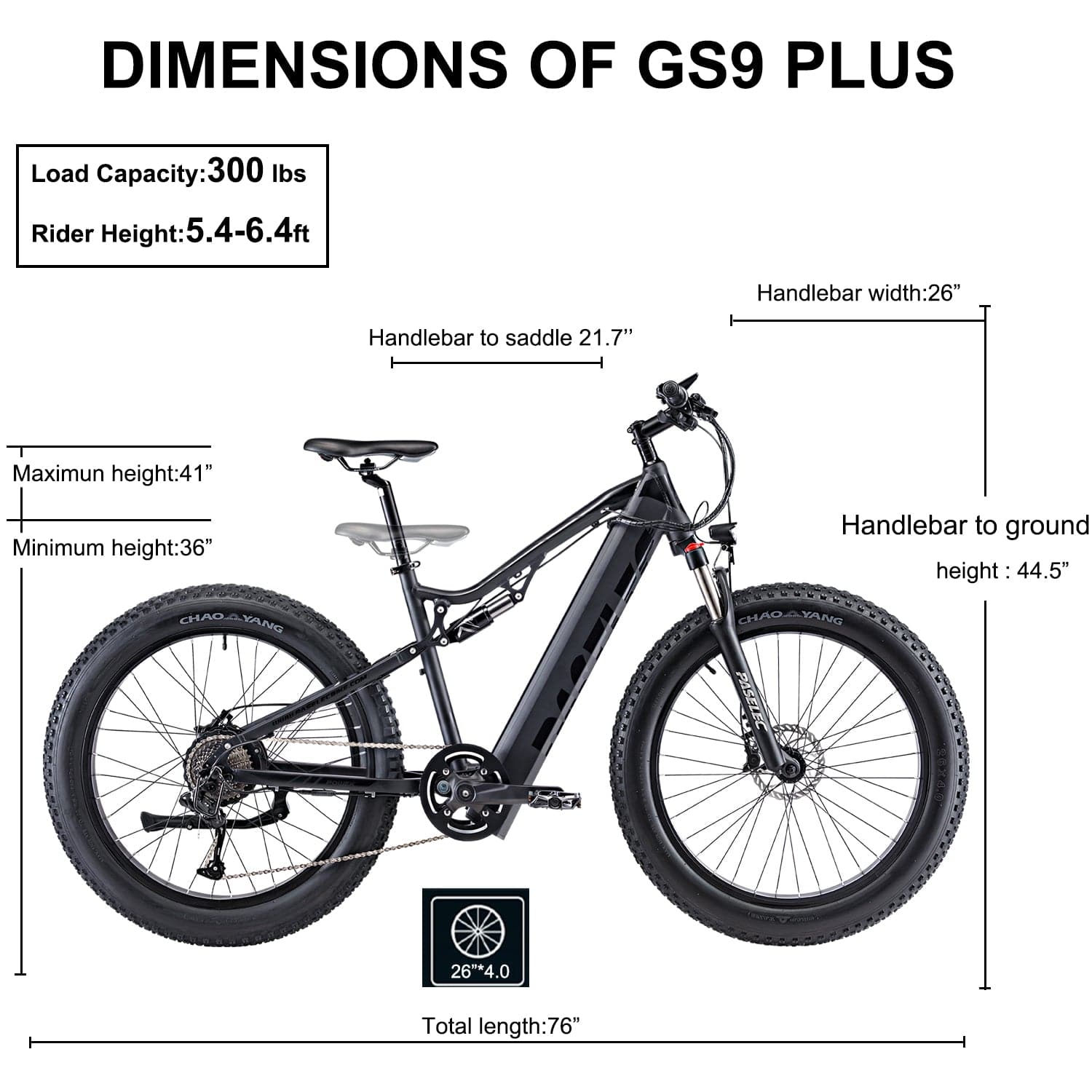 PASELEC GS9Plus Electric Mountain Bike